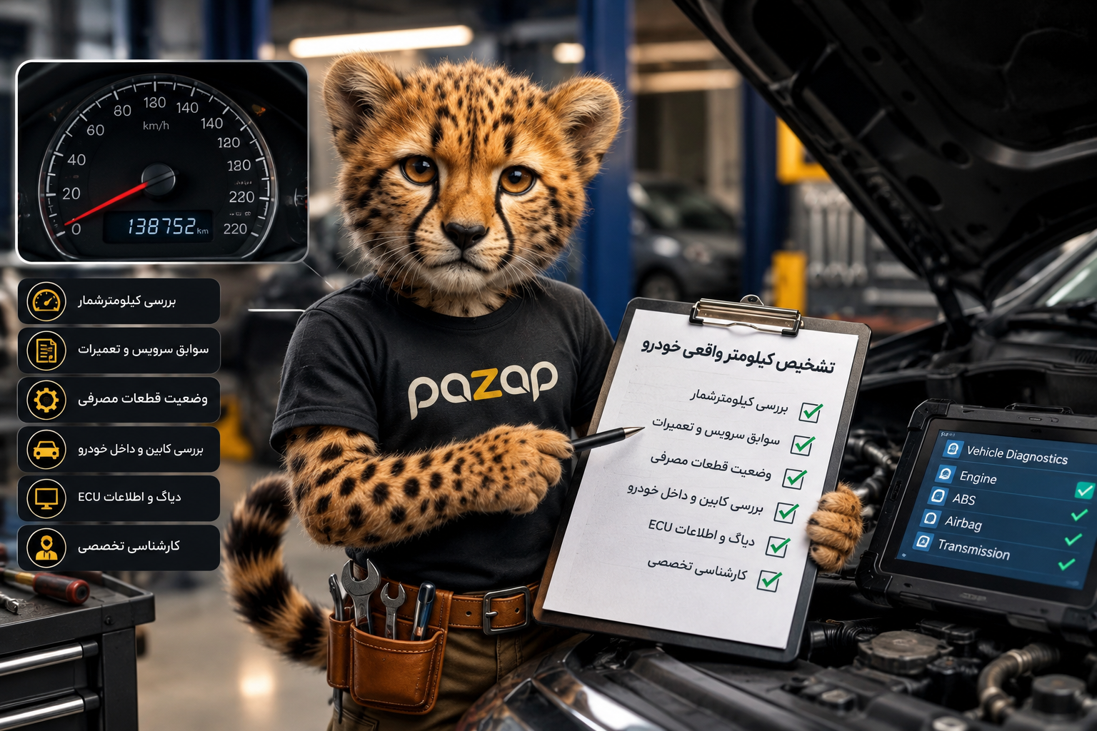 چطور کیلومتر واقعی خودرو را تشخیص دهیم؟ | ۱۰ روش مطمئن برای بررسی کارکرد ماشین