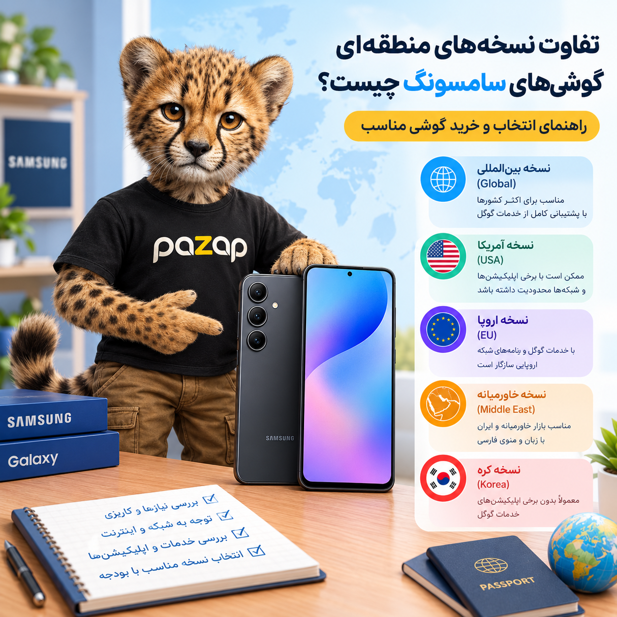 تفاوت نسخه‌های منطقه‌ای گوشی‌های سامسونگ چیست؟ راهنمای انتخاب و خرید گوشی مناسب