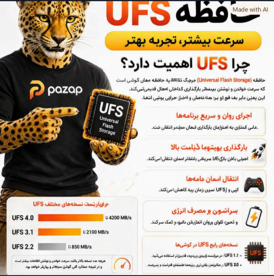 حافظه UFS چیست؟ بررسی انواع UFS و تأثیر آن بر سرعت گوشی