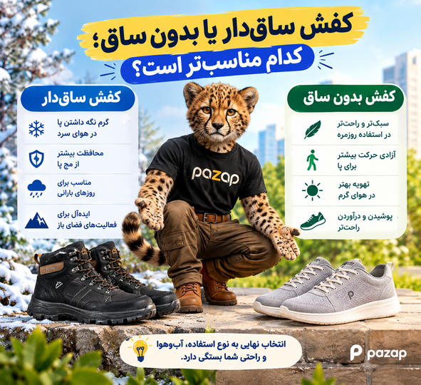 کفش ساقدار یا بدون ساق؛ کدام برای شما مناسبتر است؟ بررسی مزایا و تفاوتها