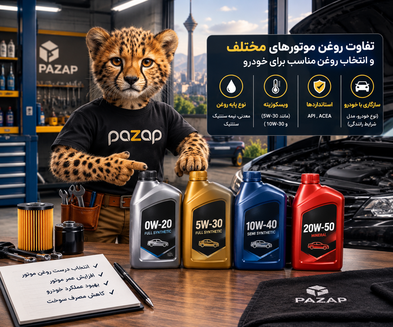 تفاوت روغن موتورهای مختلف و انتخاب روغن مناسب برای خودرو