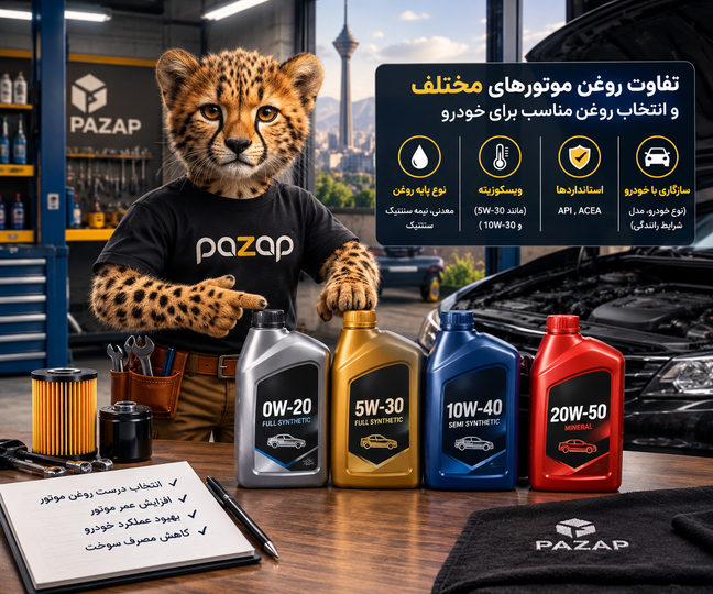 تفاوت روغن موتورهای مختلف و انتخاب روغن مناسب برای خودرو