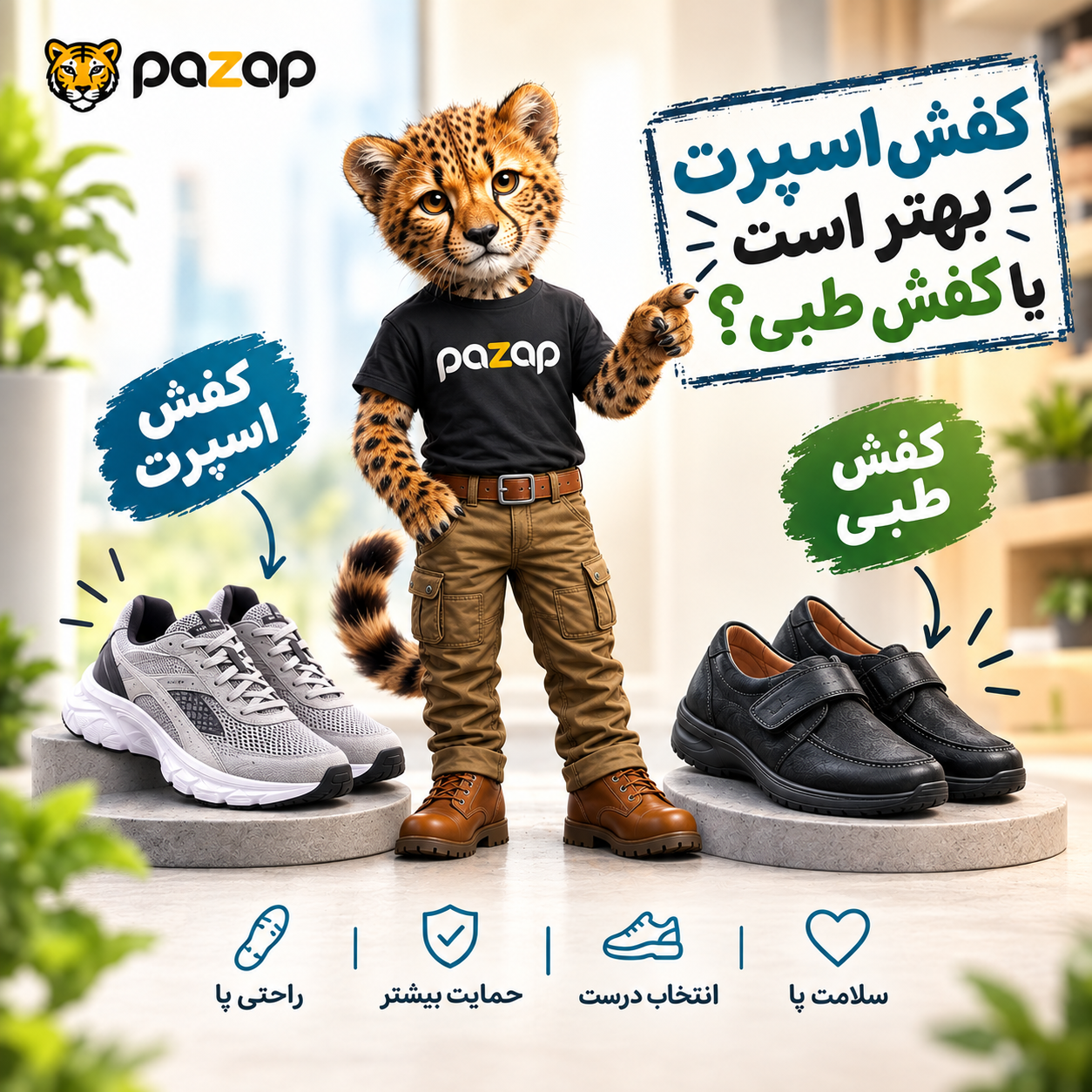 کفش اسپرت بهتر است یا کفش طبی؟ راهنمای انتخاب بهترین کفش برای راحتی پا
