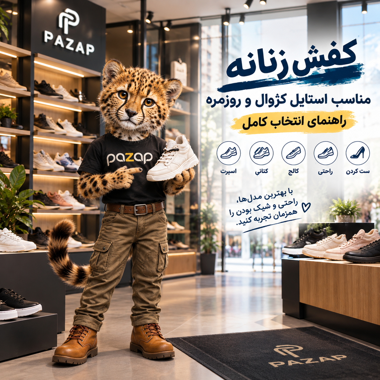 کفش زنانه مناسب استایل کژوال و روزمره | راهنمای انتخاب کفش شیک و راحت
