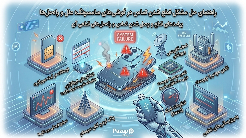 چرا تماسهای گوشی سامسونگ قطع میشوند؟ بررسی ۷ دلیل اصلی و راه حل آن