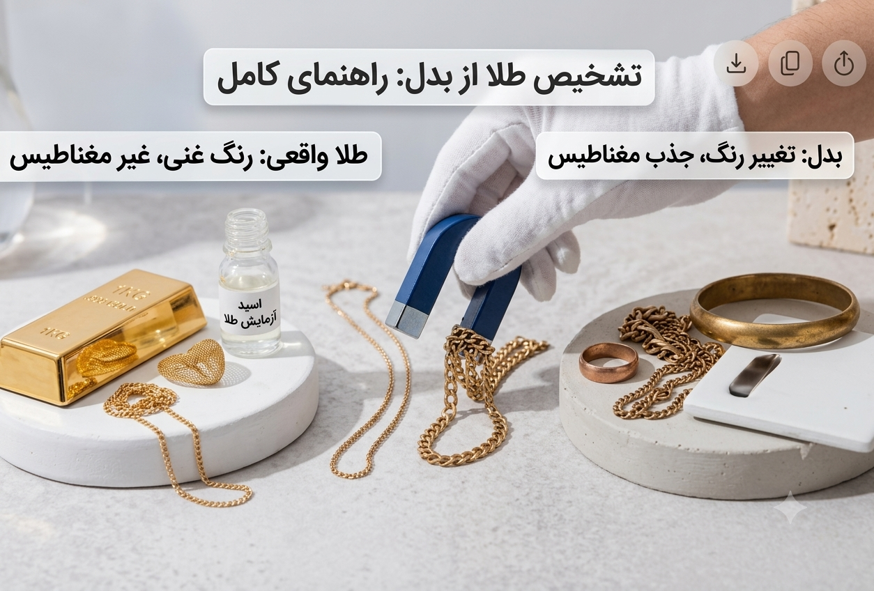 چگونه طلا و بدل را از هم  تشخیص دهیم؟