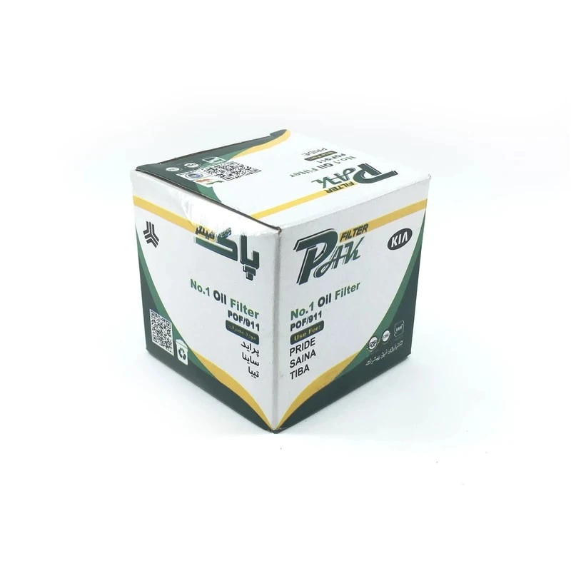 فیلتر روغن استوانه‌ای پاک مدل pof/911 مناسب برای خودروهای پراید