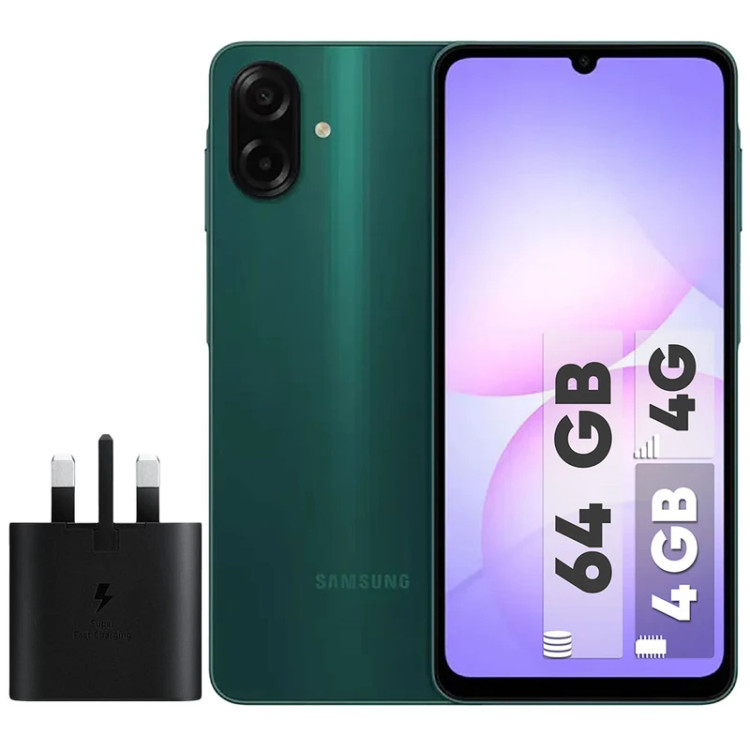 گوشی موبایل سامسونگ مدل Galaxy A07 دو سیم کارت ظرفیت 64 گیگابایت و رم 4 گیگابایت به همراه شارژر 25 وات سامسونگ